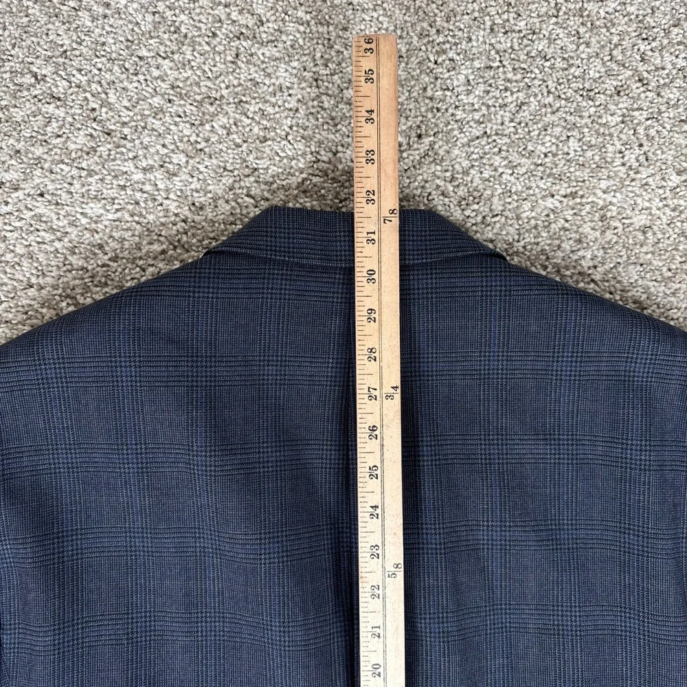 Lauren Ralph Lauren Blazer Mens 44R Blue Plaid Wool 2 Button Professional Preppy